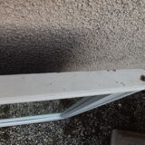 Vintage mirror in a frame made of oak wood patina gray painted 50x703cm