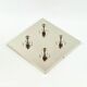 XL Mid Century floral wall light in glass and chrome by Sische, 1960s.