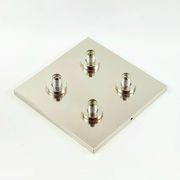 XL Mid Century floral wall light in glass and chrome by Sische, 1960s.