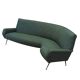 Canapé vert mélangé, design danois, années 1970, production : Danemark