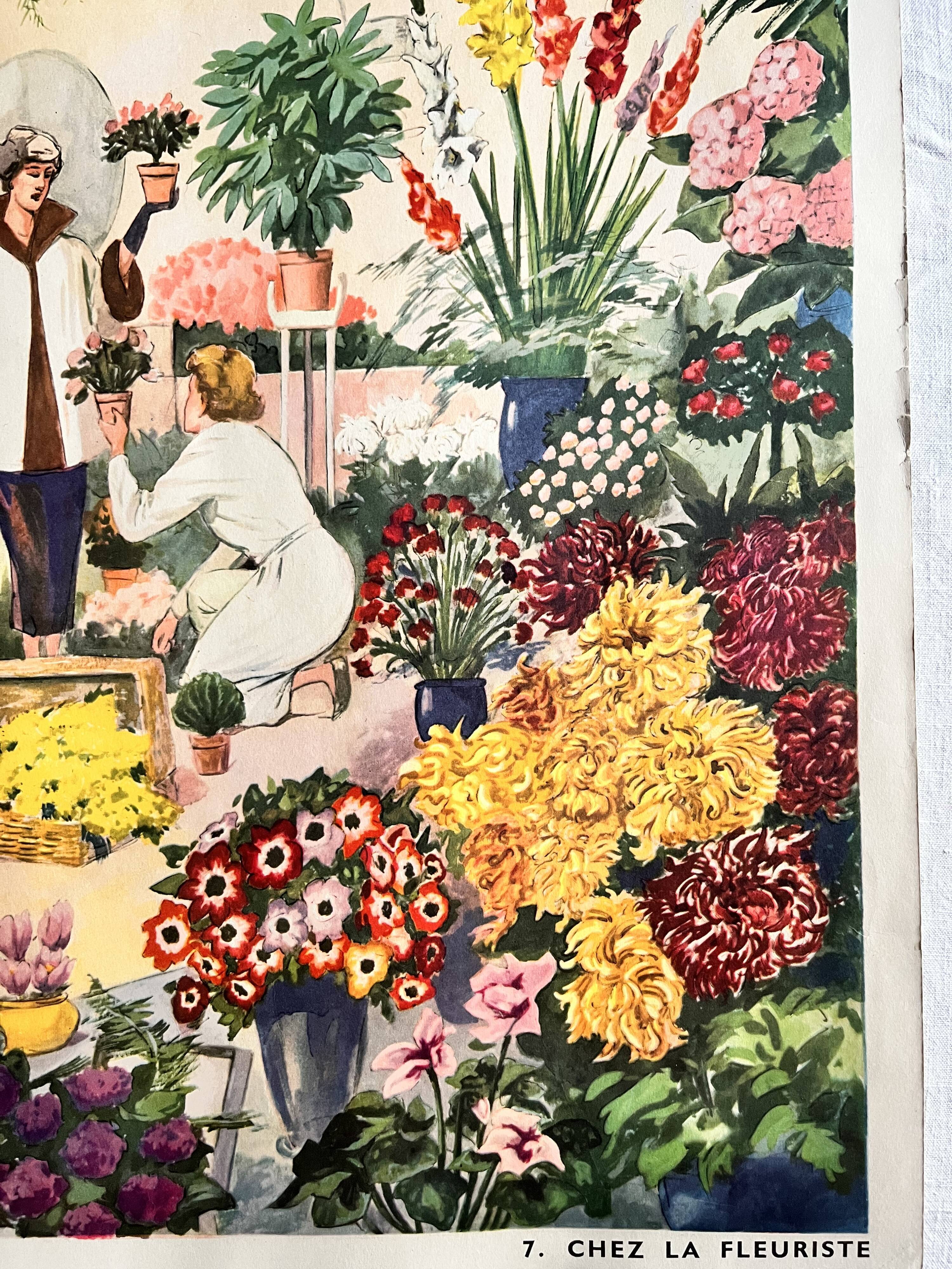 Double-sided school poster Florist/Christmas