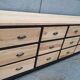 Old craft furniture with drawers façade and oak top