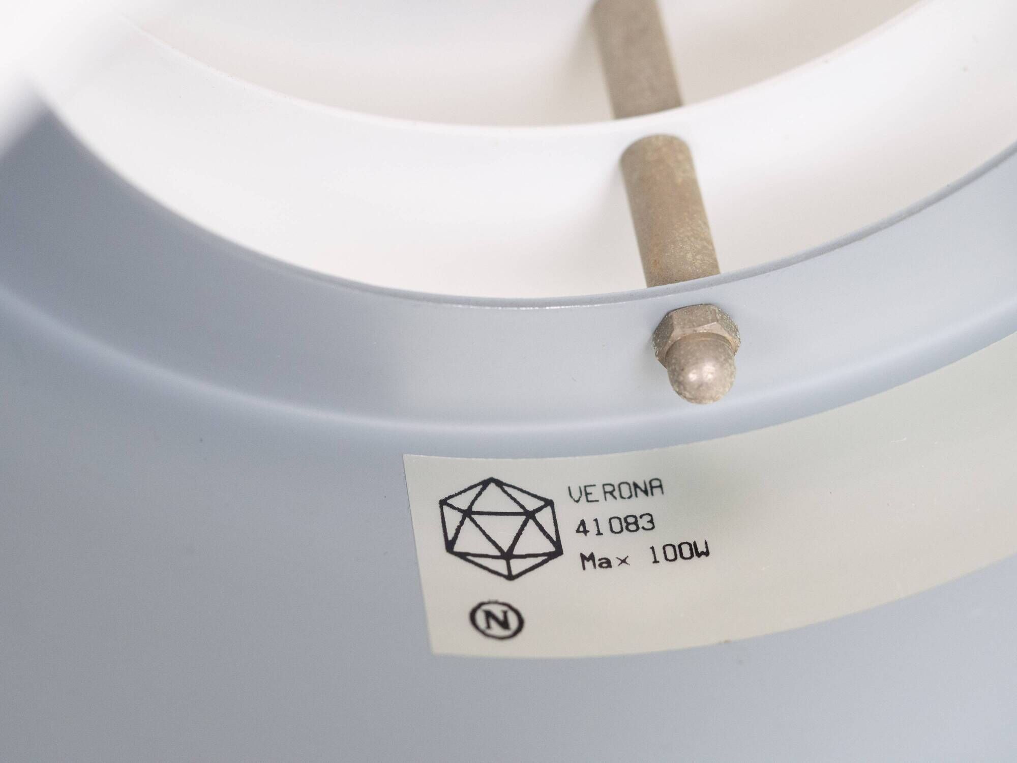 Lampe suspendue vintage danoise Verona par Svend Middelboe, Lyfa, 1962