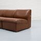 Canapé modulable en cuir cognac par Artifort