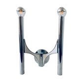 Vintage Sciolari chrome sconce wall lamp 1960