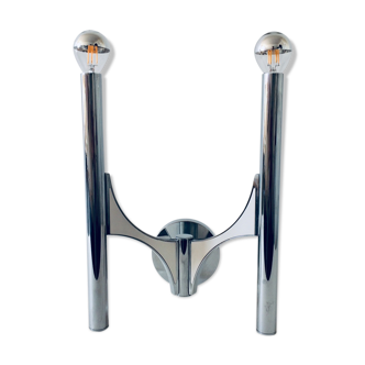 Vintage Sciolari chrome sconce wall lamp 1960
