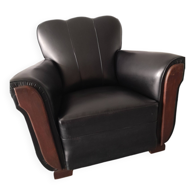 Fauteuil Club Art Déco milieu du siècle 20eme