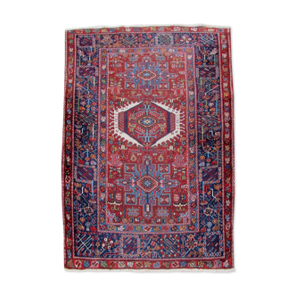 Ancient persian heriz handmade carpet 142cm x 183cm 1920s