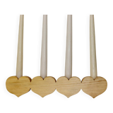 Heart-shaped chandelier made of Swedish pine wood.