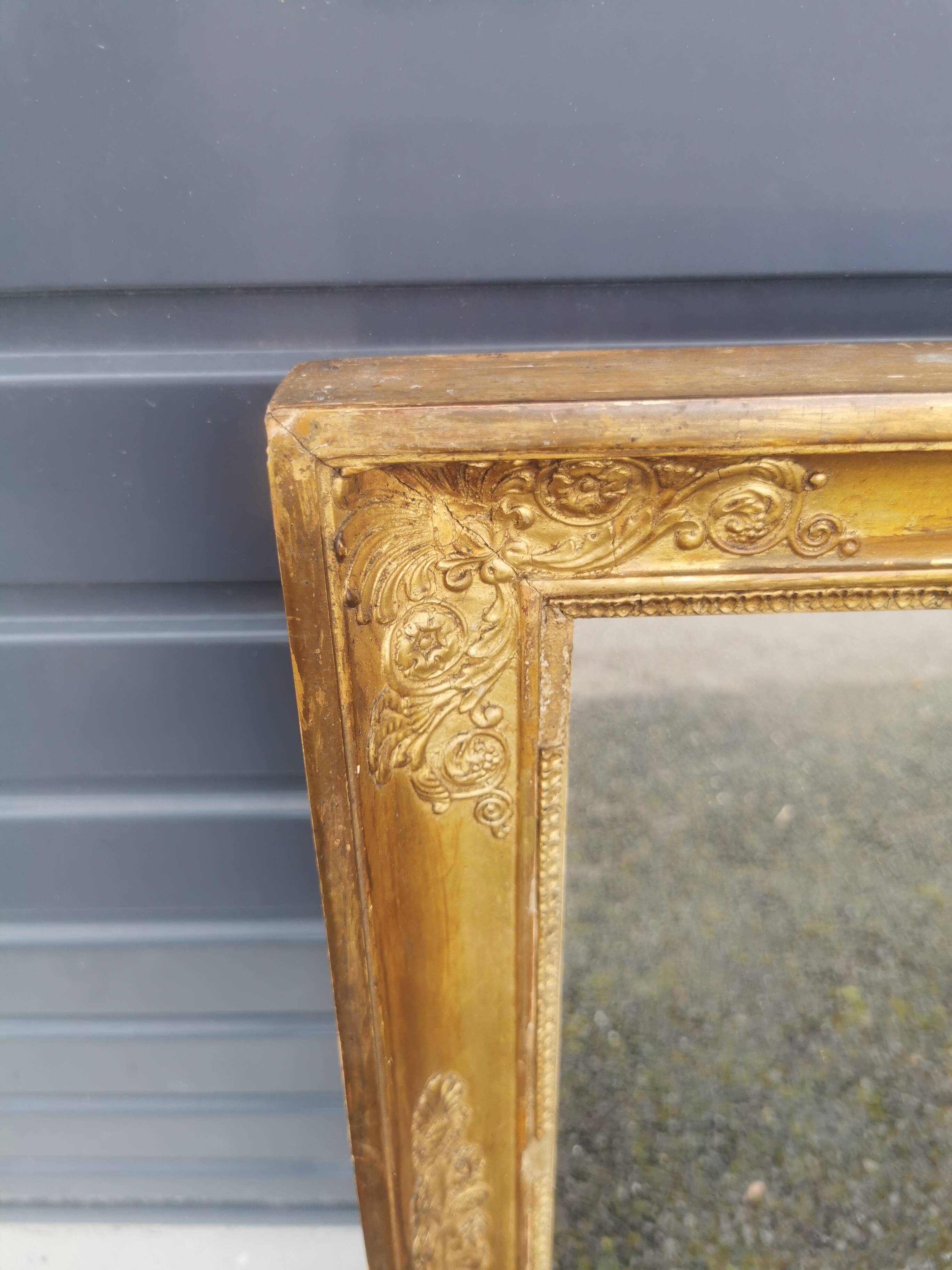 Gilded carved wooden mirror