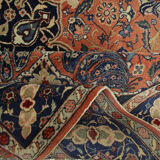 Tapis persan antique fait main de Tabriz- 141x198cm
