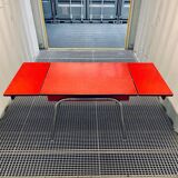 Vintage red formica table from the 60s with extensions