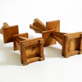 Two mid-century standing ashtrays consisting of red Alabaster cup