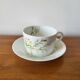 Tea cup and saucer in Limoges porcelain, Edith du Tertre design.