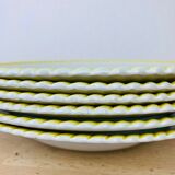 Lot de 6 assiettes creuses faïence vintage