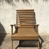 Painted and varnished wood armchair