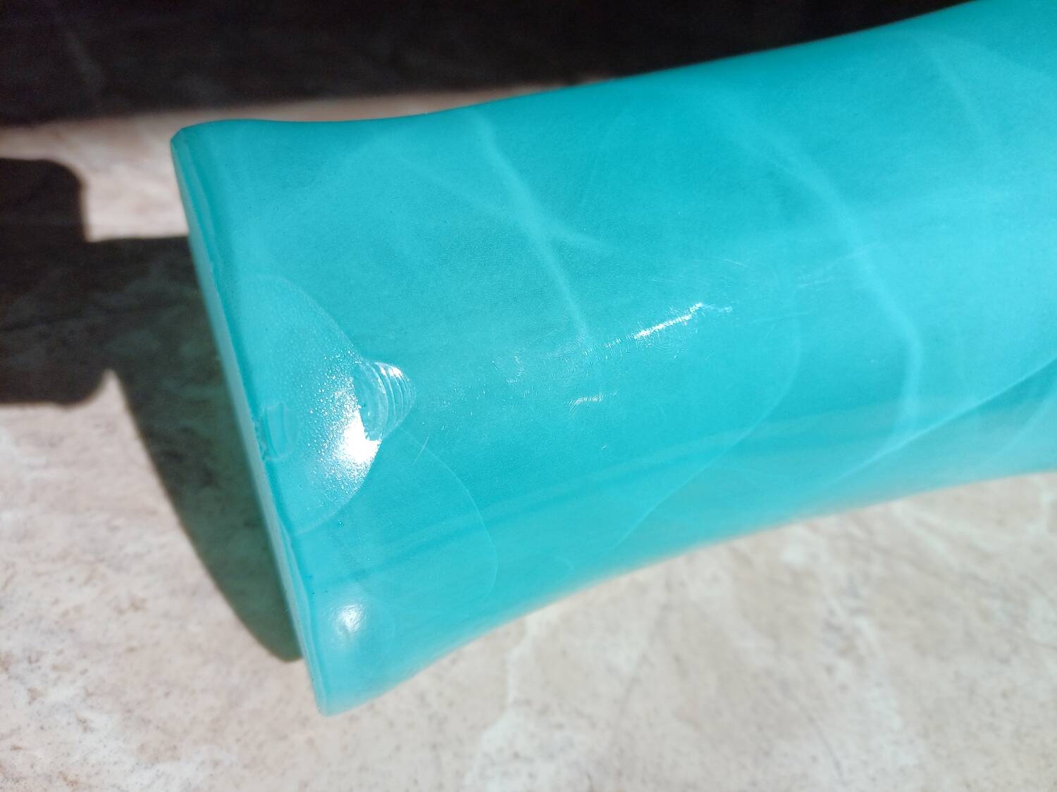 Light aqua murano glass vase