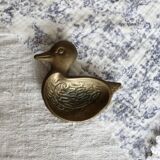 Vintage brass duck emptier