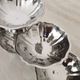 Dessert / ice cream bowls in 18/10 stainless steel, Guy Degrenne style, flower shape.