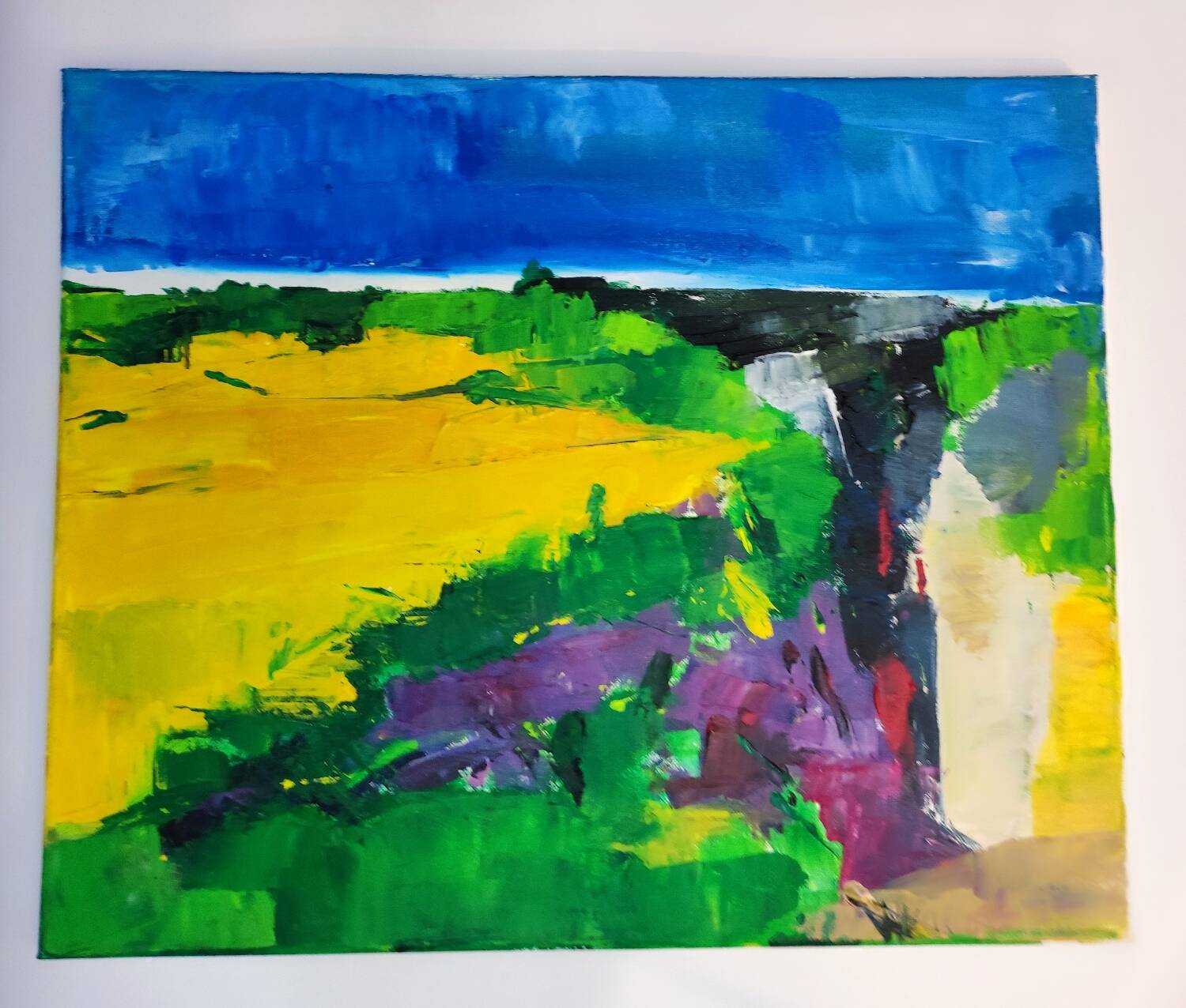 Modern landscape painting of Provence