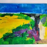 Modern landscape painting of Provence