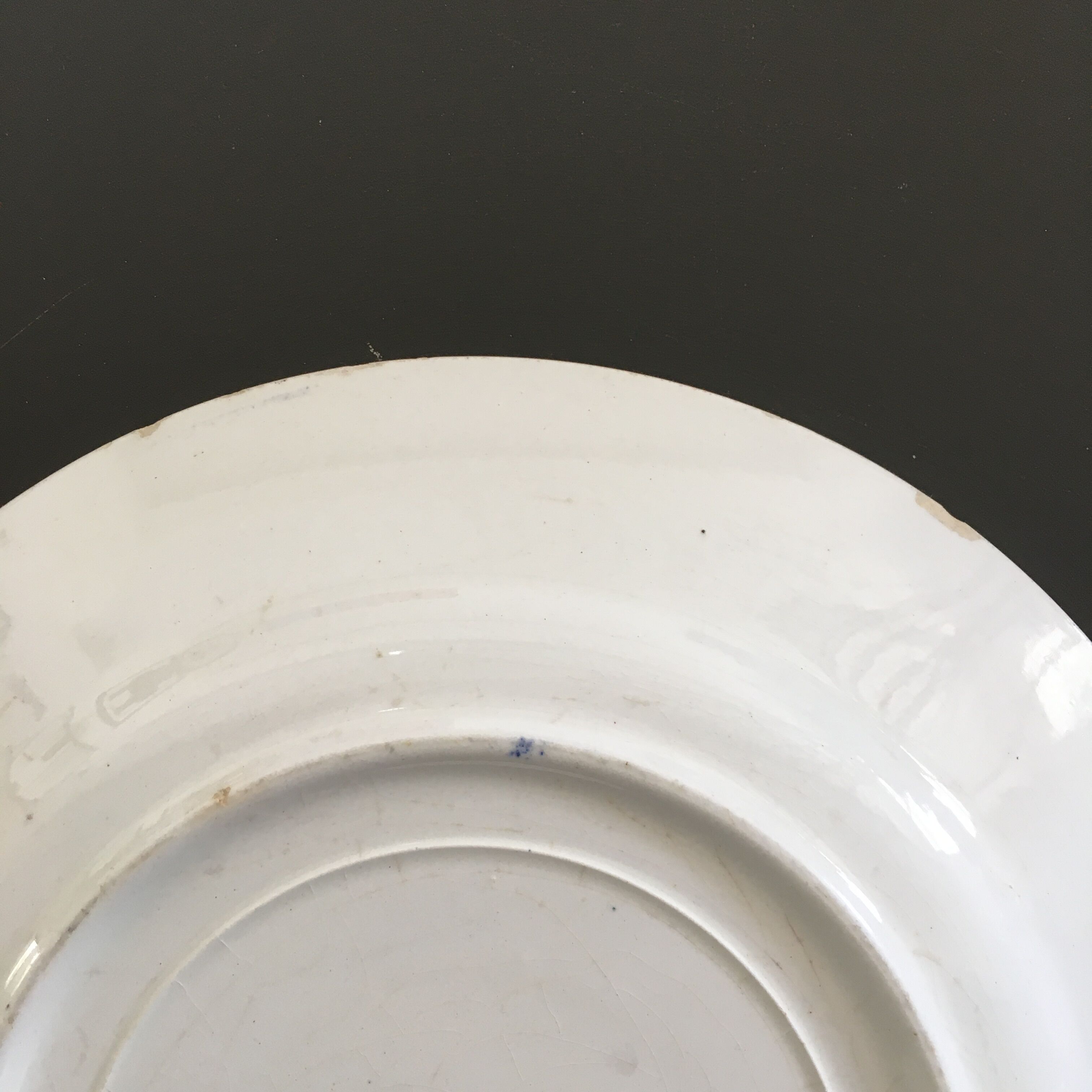 Antique plate decorated with roses