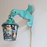 Ceramic Seahorse Lantern from Vietri Sul Mare, Italy 1960S.