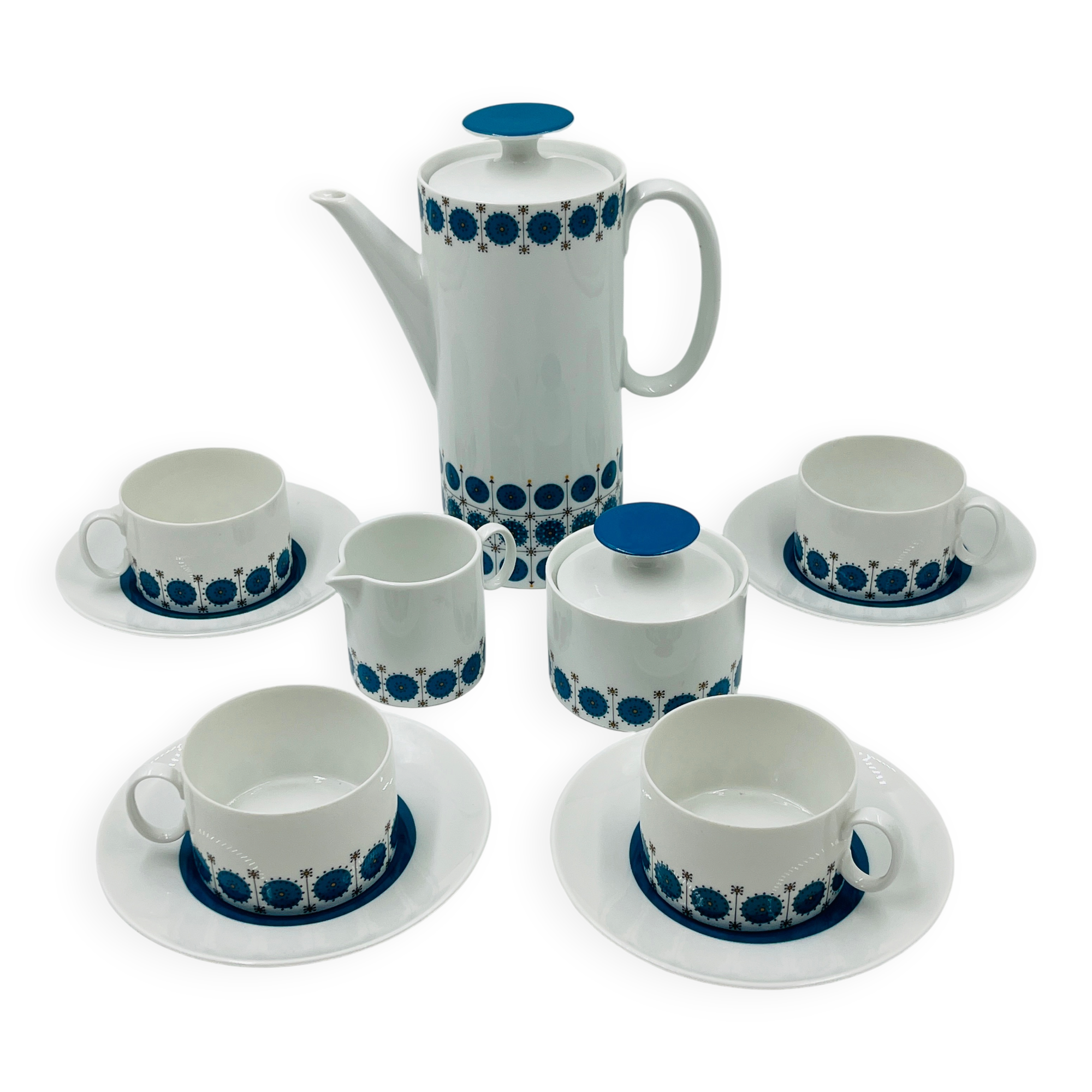 Service Café Porcelaine Thomas Germany Medaillon 70s
