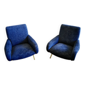 Pair of vintage armchairs by marc zanuso for arflex 1950