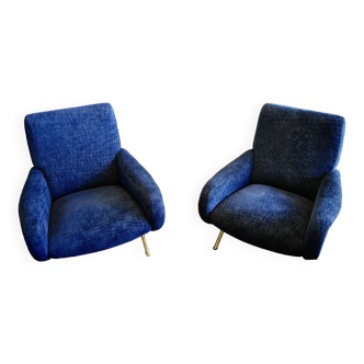 Pair of vintage armchairs by marc zanuso for arflex 1950