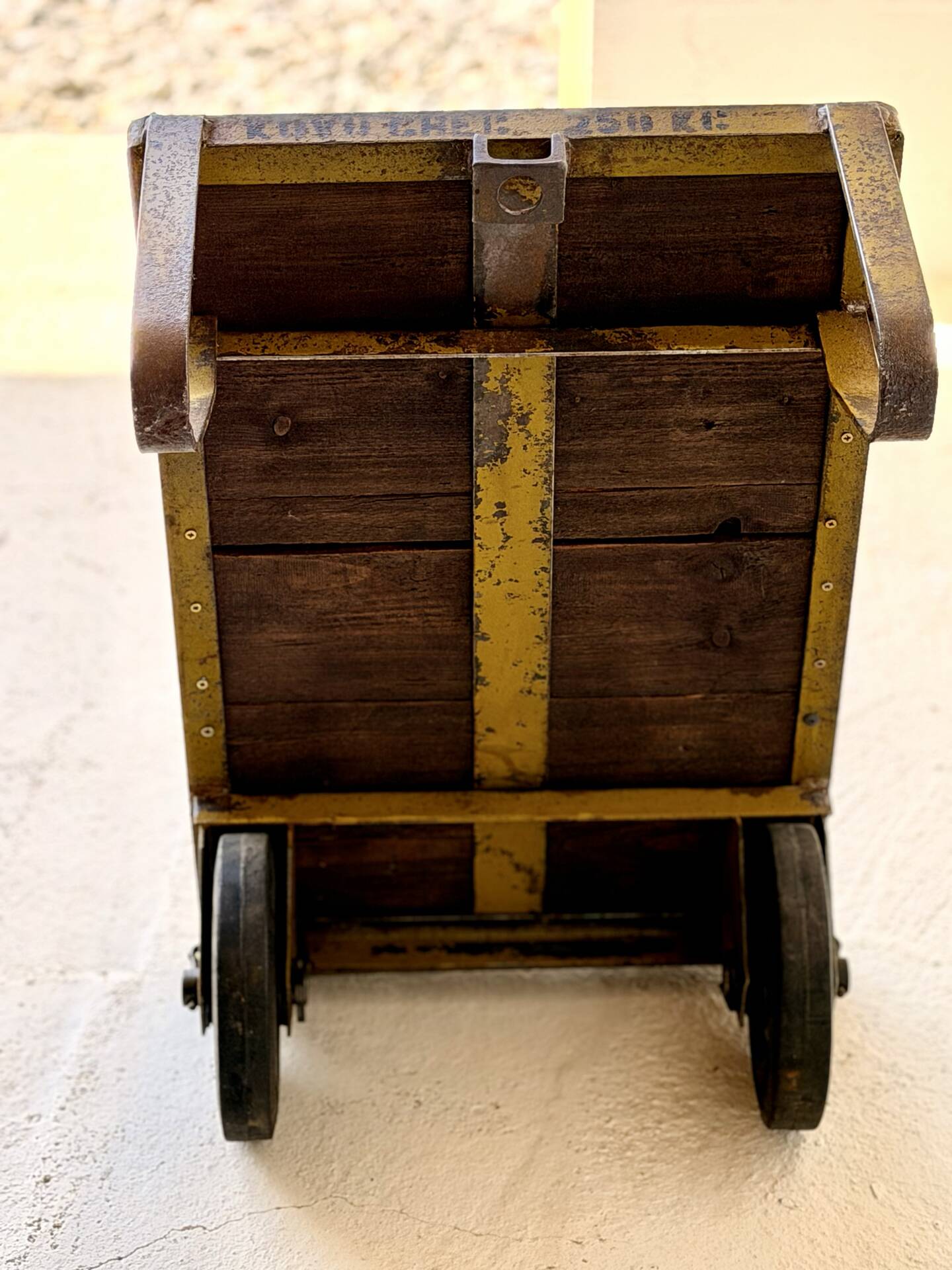 Table basse en chariot d'usine industriel vintage, 1970
