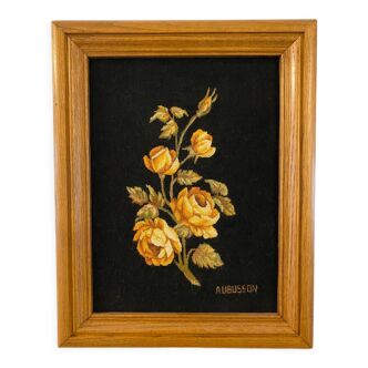Aubusson tapestry framed in wood