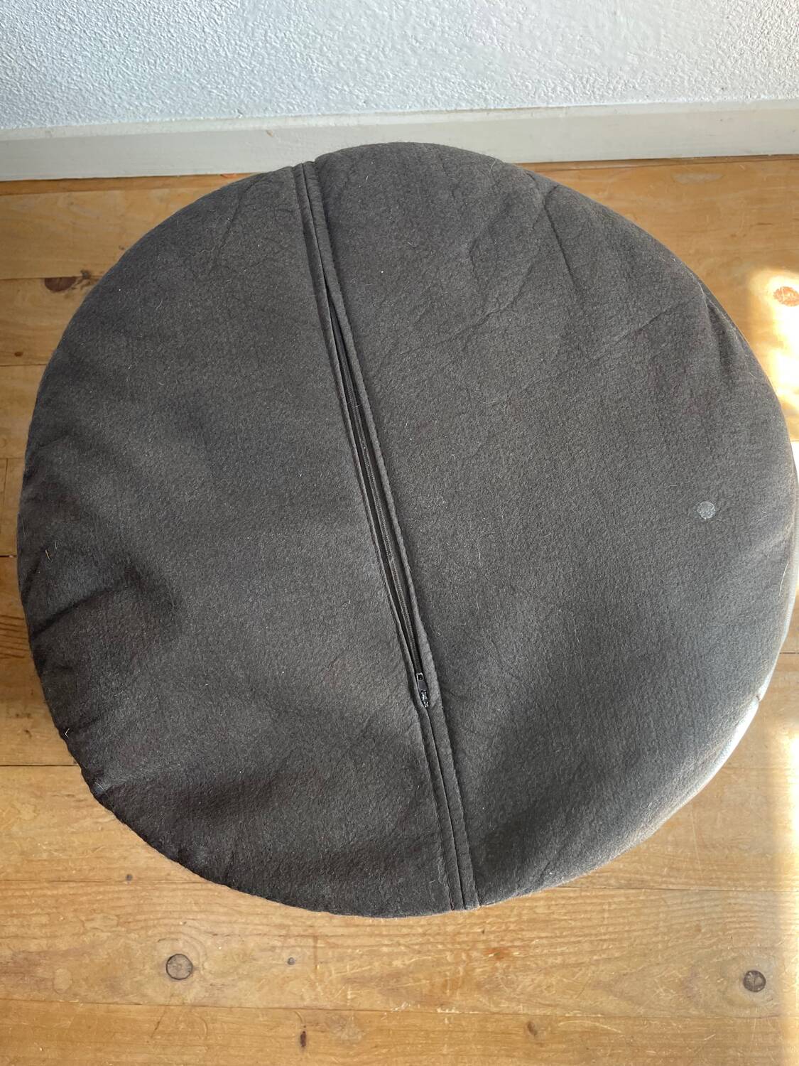 Pouf / Footrest black patchwork leather De Sede