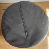 Pouf / Repose pied noir patchwork de cuir De Sede