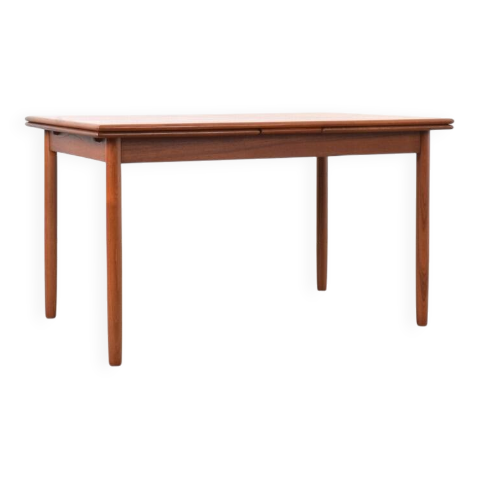 Table de salle à manger extensible en teck danois, style milieu du XXe siècle, années 1960.
