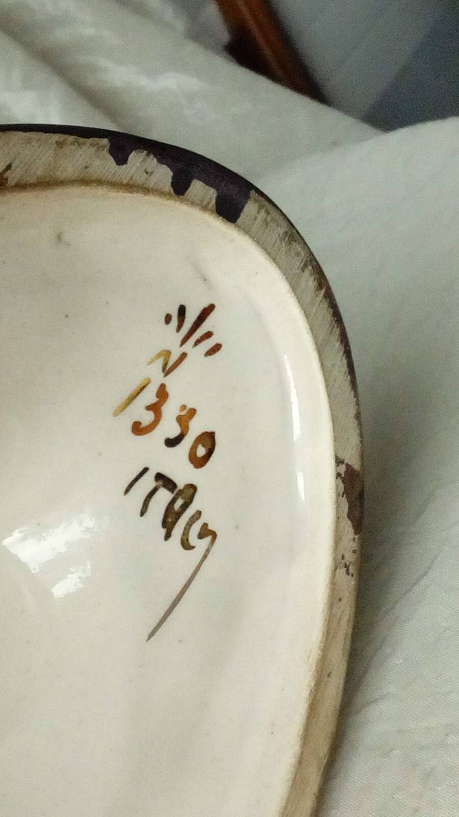 Capodimonte italian earthenware planter with antique decoration