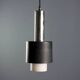 Vintage aluminium and glass chandelier, design, Italy, 1960s