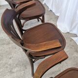 Set of 4 Vintage Bentwood Dining Chair: Mid-Century Thonet Style Armchair