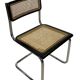 Chaise vintage Cesca style modèle B32 en chrome et noir