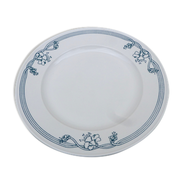 Plat rond en porcelaine blanche  Sarreguemine