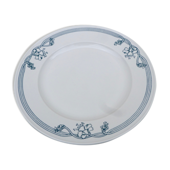 Plat rond en porcelaine blanche  Sarreguemine