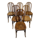 Suite de six chaises en bois courbé XX siècle