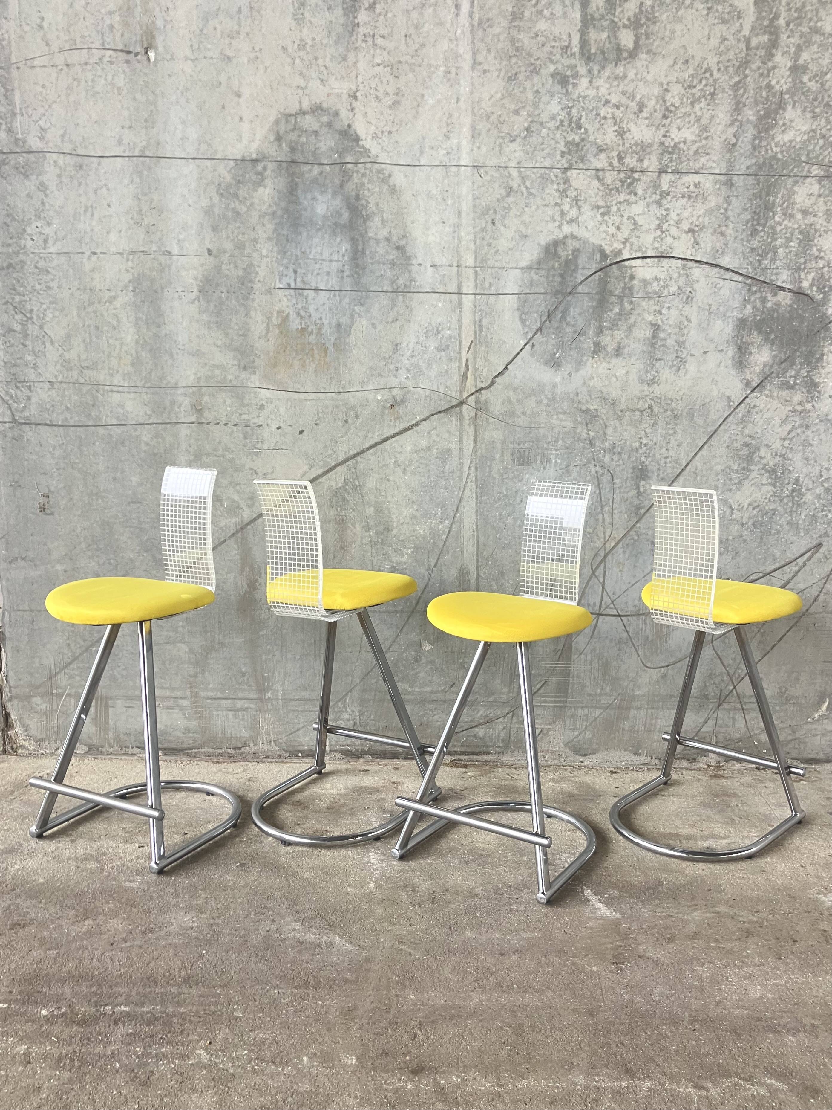 High chairs with plexiglass backrest Mirima, France