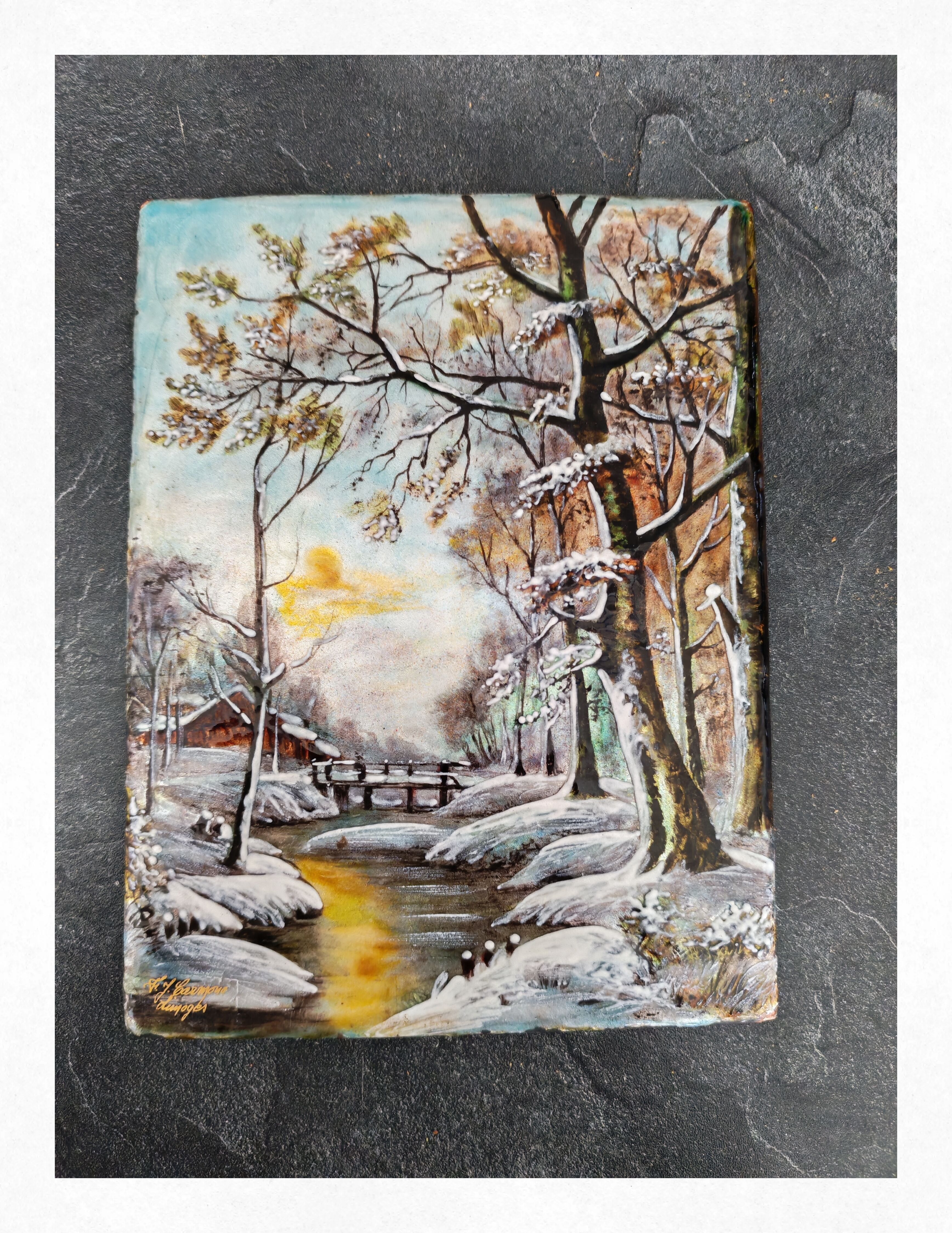 Enamelled plaque F.J Carmona