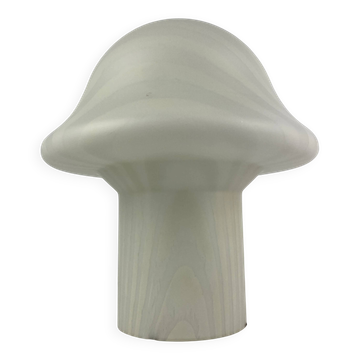 Mushroom table lamp by Peill and Putzler in striped glass, 1970.