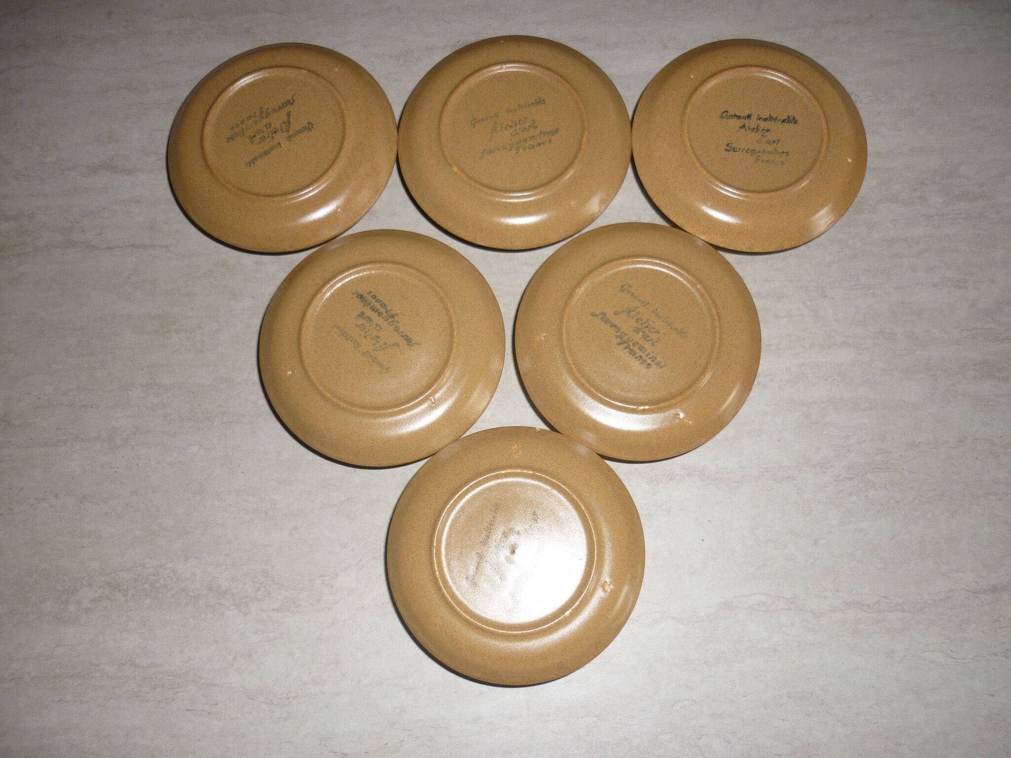 Pair of 2 Savoie Sarreguemines cups and saucers