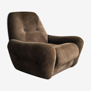 Fauteuil space-age en velours