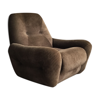 Fauteuil space-age en velours