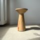 Side table, end of sofa in natural mango monoxyl conical tray H:50cm
