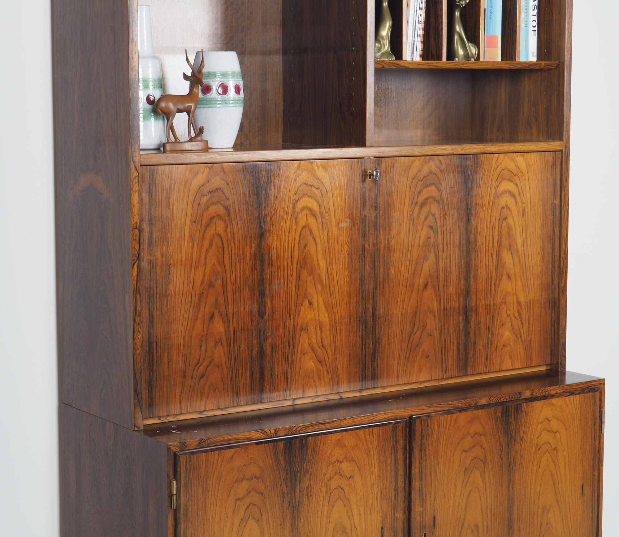 Rosewood bookcase with writing desk by Carlo Jensen for Hundevad, 60